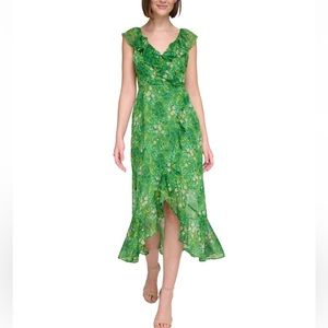 Kensie ruffle midi dress